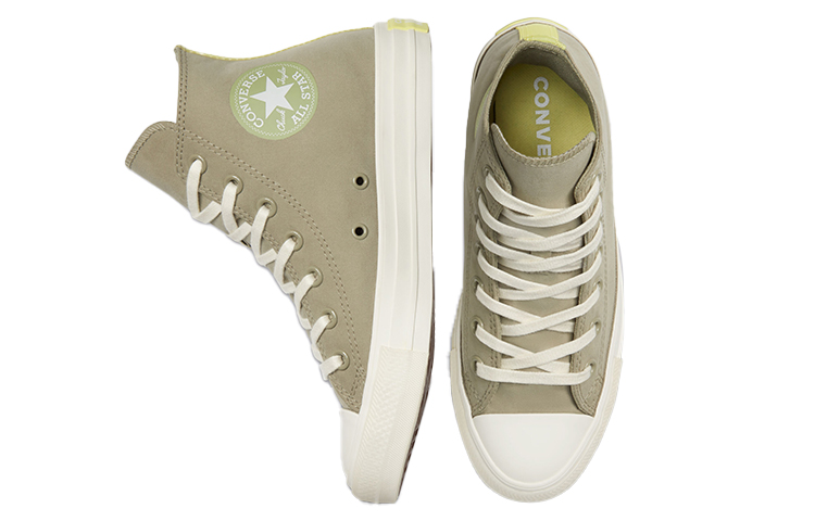 Женские кеды Converse All Star (зелено-коричневые) — фото 4