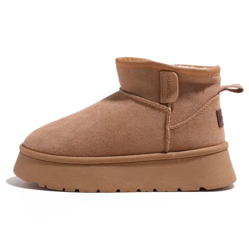 Global HUANQIU Warm, wear-resistant and non-slip, versatile and fashionable short-leg snow boots for women