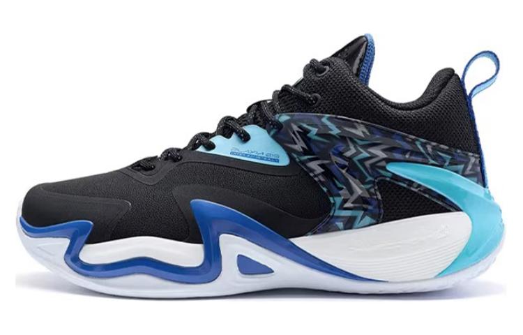 XTEP Cushioning, Wear Resistant Low top Basketball Shoes Men’s Black Blue