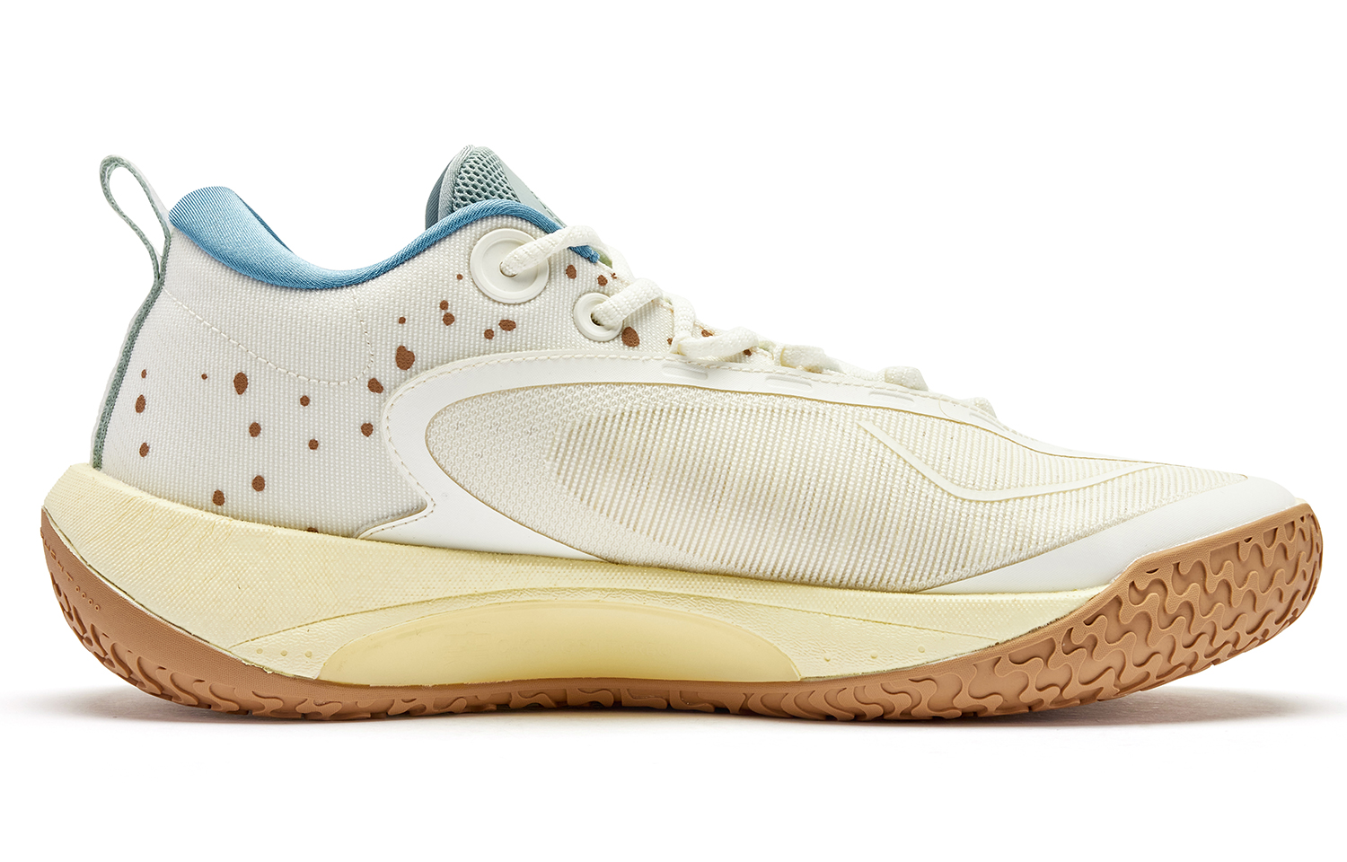 QIAODAN Wind Blade 4 PRO Low top Basketball Shoes Men’s Beige Blue