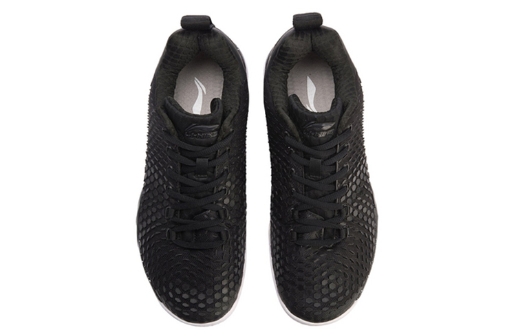 Li Ning Frontier Shadow Pro2.0 Pu Cushioning Rebound Low top Badminton Shoes Unisex Black