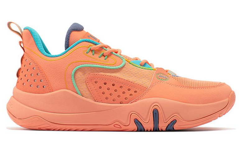 361° Slip Resistant Abrasion Resistant Low top Basketball Shoes Men’s Orange Blue