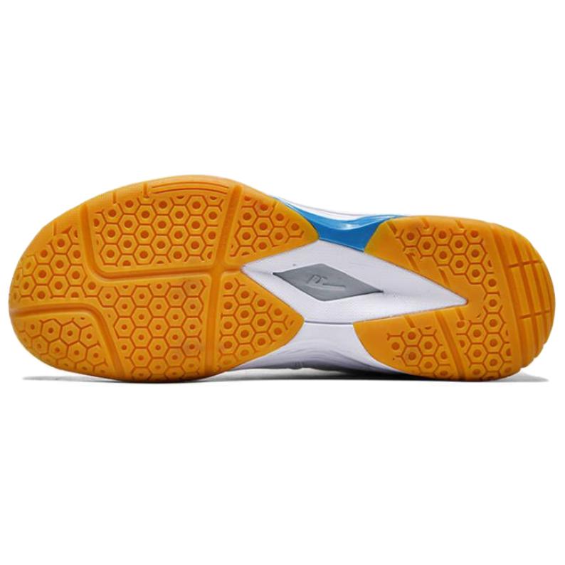 Warrior Cushioning Abrasion Resistant Cushioning, Wear Resistant Low top Badminton Shoes Unisex White Orange