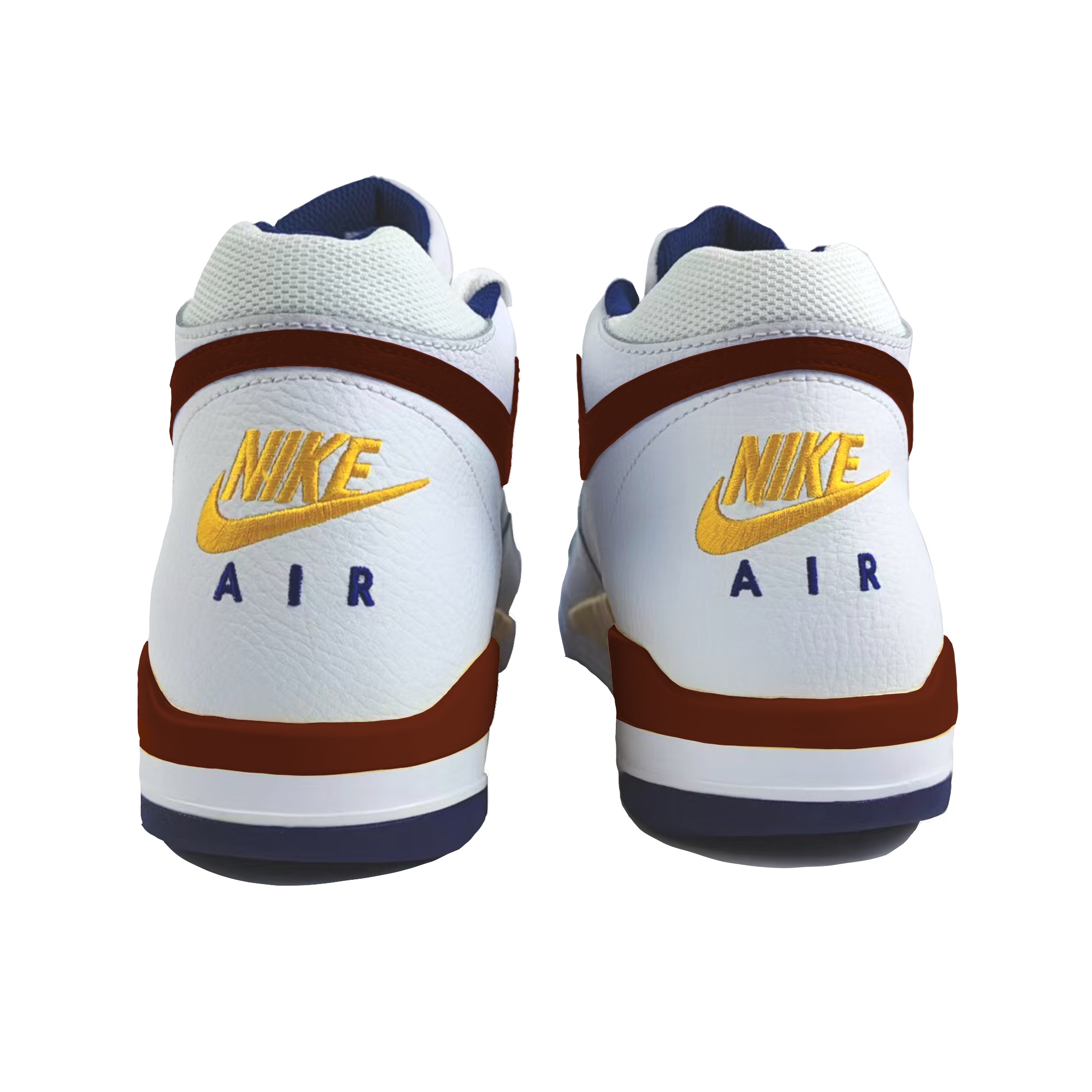 Nike Flight Legacy Cushioning Slip Resistant Abrasion Resistant High top Vintage Basketball Shoes Men’s White