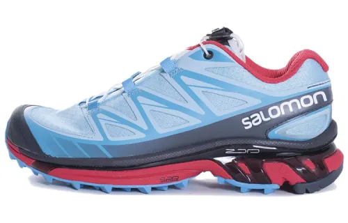 SALOMON Fabric Abrasion Resistant Low top Mountaineering Hiking Shoes Women's Blue