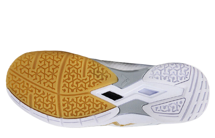 VICTOR 8500Ⅱ Cushioning Slip Resistant Abrasion Resistant Low top Badminton Shoes Unisex White Gold