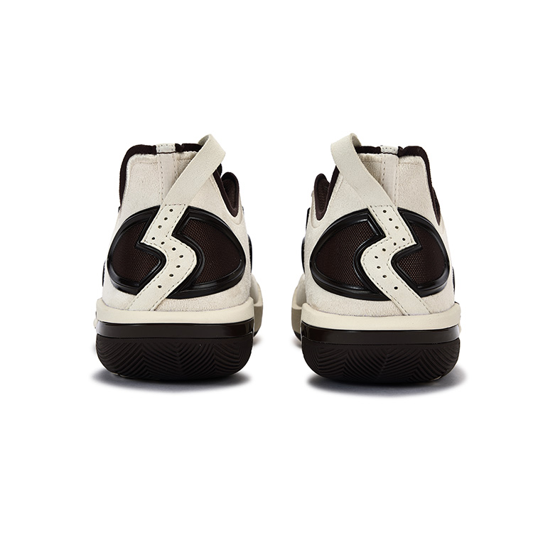 361° BIG3 6.0 Pro Cushioning Slip Resistant Breathable Mid top Basketball Shoes Unisex Oat Milk