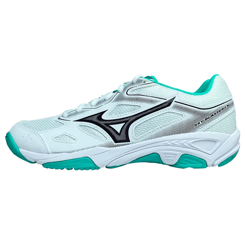 Mizuno Sky Blaster Cushioning Slip Resistant Low top Badminton Shoes Unisex White Blue