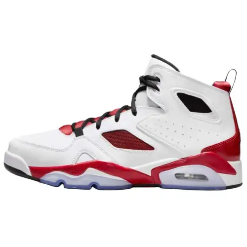 Jordan Flight Club 91 Abrasion Resistant Slip Resistant Low top Basketball Shoes Men's White