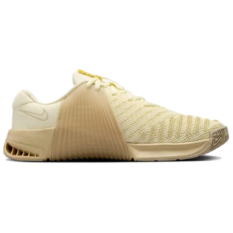 Nike Metcon 9 Slip Resistant Abrasion Resistant Low top Training Shoes Women’s Beige Yellow