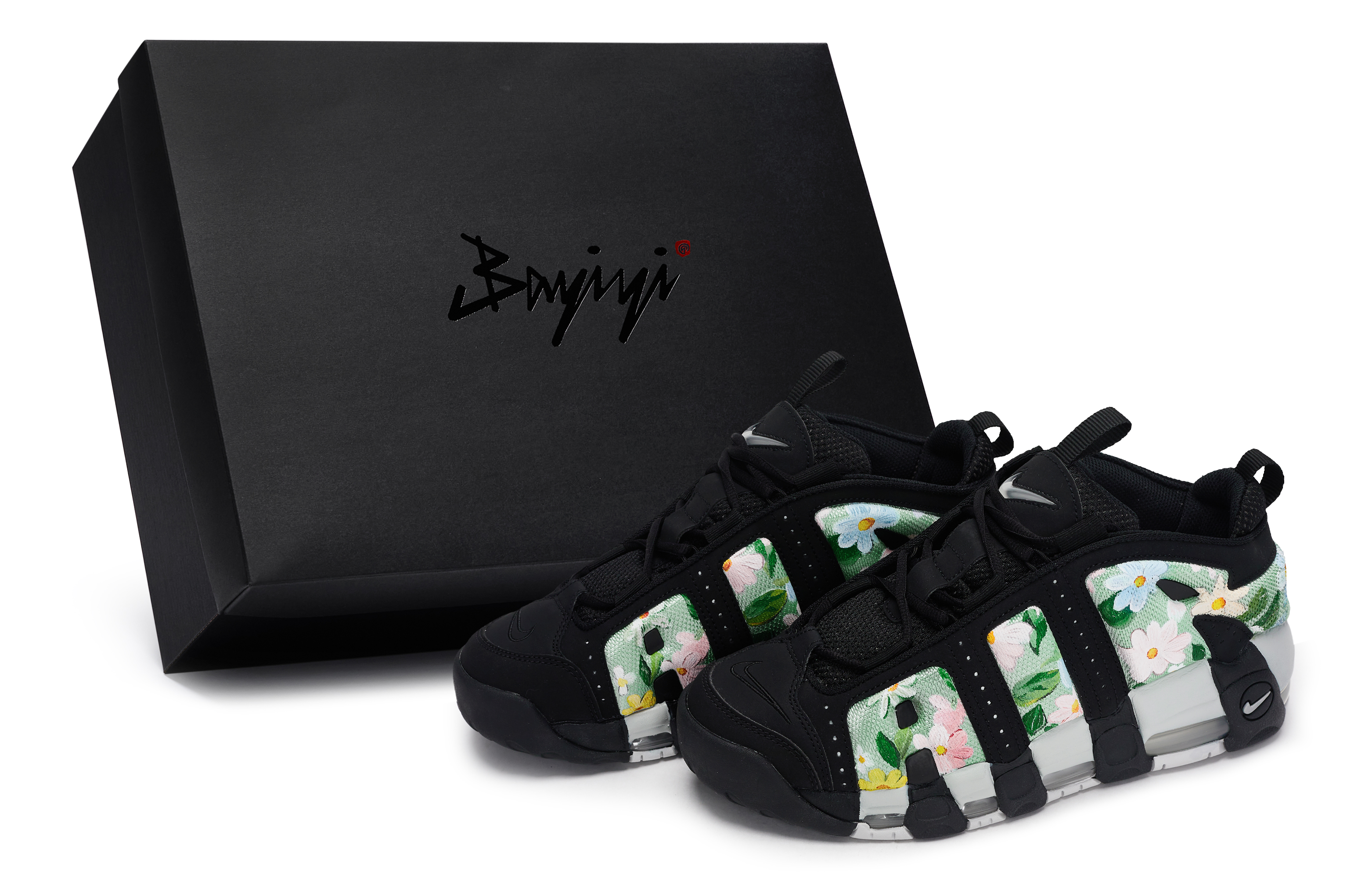Nike Air More Uptempo 811 Manufacturing, Floral, Special Shoe Box Slip Resistant Abrasion Resistant Low top