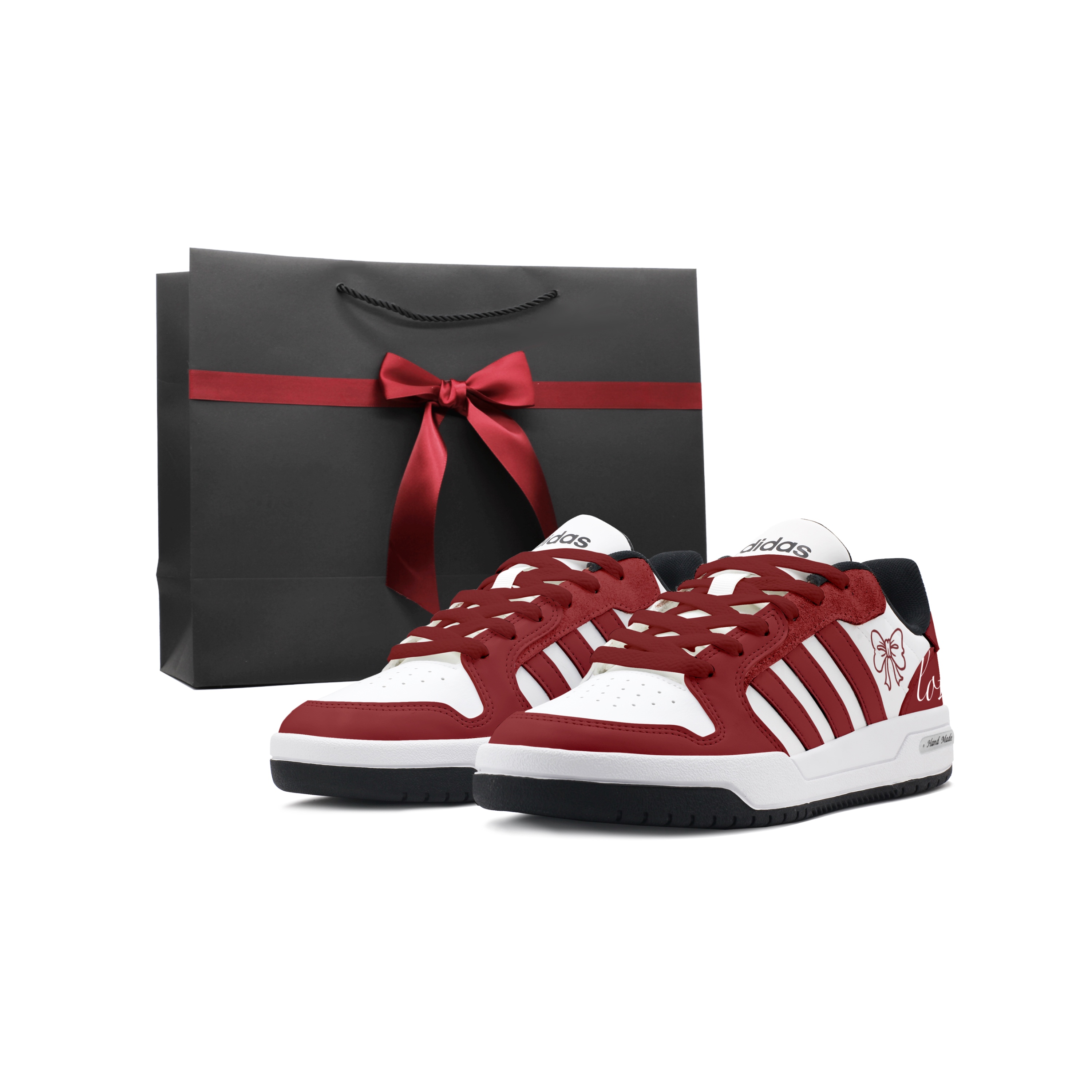 Adidas Neo Entrap Low top Vintage Basketball Shoes Unisex Red