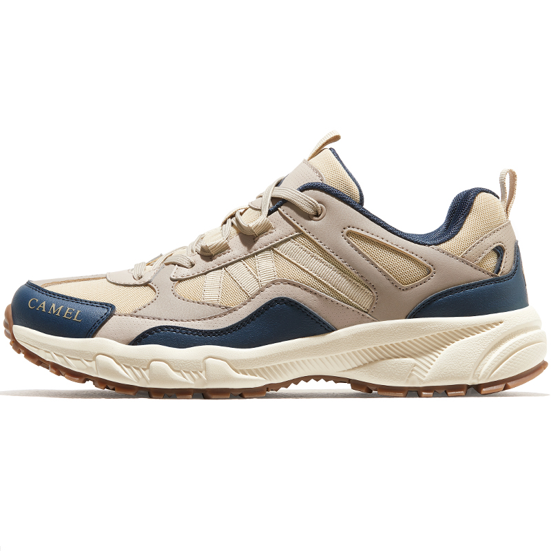 CAMEL Camel Panlong 2.0 permeable mesh non-slip wear-resistant low-cut hiking shoes men's khaki blue