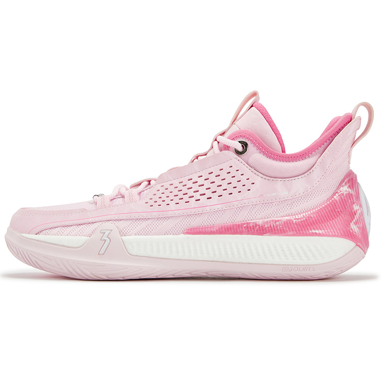 361° Zen 7 Cushioning Coverage Abrasion Resistant Slip Resistant Low top Basketball Shoes Men’s Pure White Pink