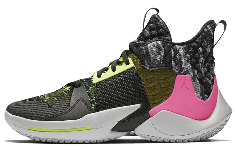 Мужские кроссовки Jordan Jordan Why Not Zer0.2 (коричнево-розовые)