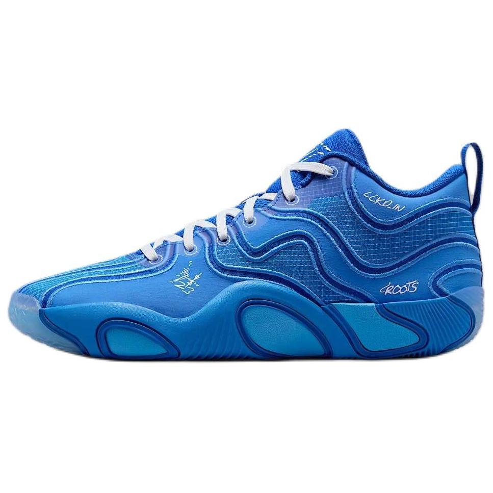 Jordan Tatum 3 Slip Resistant Abrasion Resistant Mid top Basketball Shoes Men's Blue