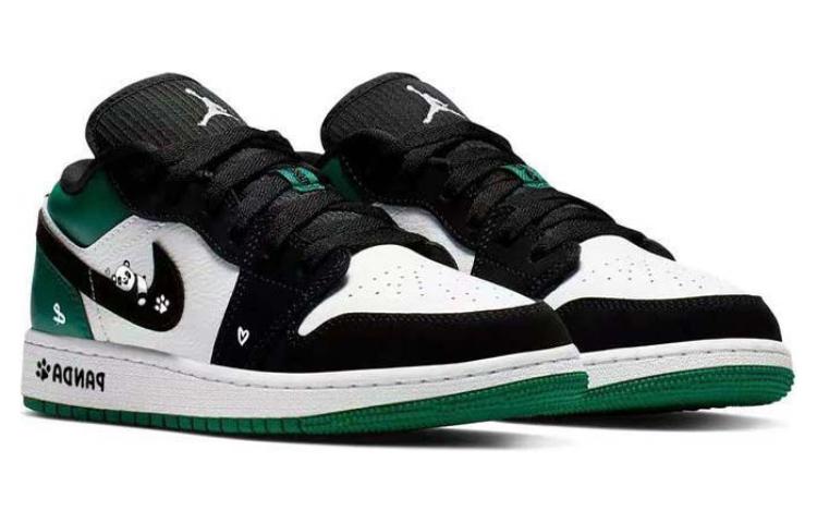Jordan Air Jordan 1 Chinese Style, Effortless Giant Panda, Trendy Vintage Abrasion Resistant Abrasion Resistant Low top