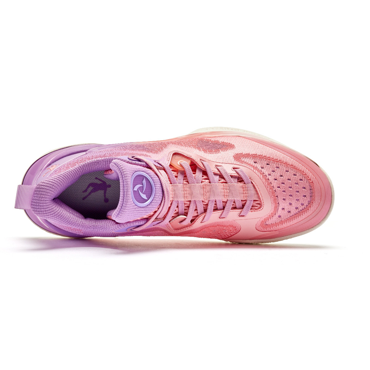 QIAODAN Wind Blade 4 Cushioning, Wear Resistant Low top Basketball Shoes Men’s Pink Purple