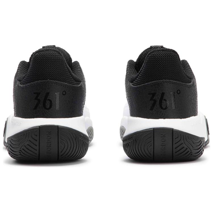 361° Abrasion Resistant Breathable Abrasion Resistant Breathable Low top Basketball Shoes Men’s White Black