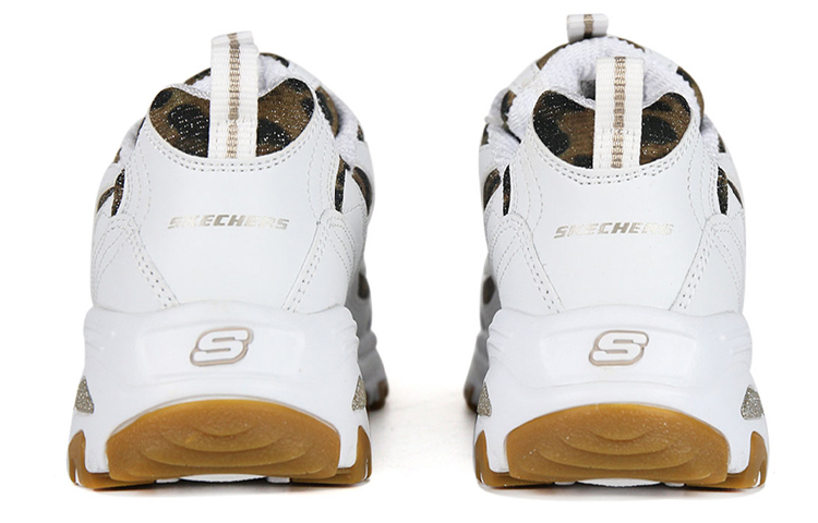 Женские кроссовки Skechers D'Lites Quick Leopard (белый) — фото 3