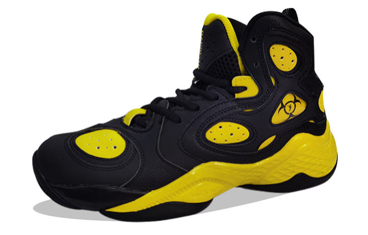361° Cushioning High top Performance Basketball Shoes Men’s Black Yellow