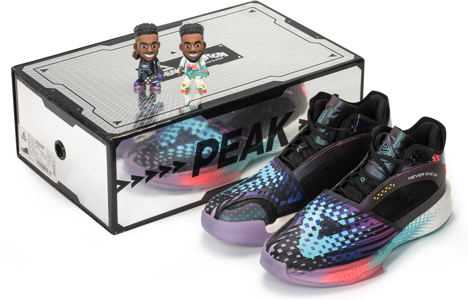 PEAK Surfing The Big Triangle 1.0 Basketball Shoes Men’s Low Top Black/Cerulean