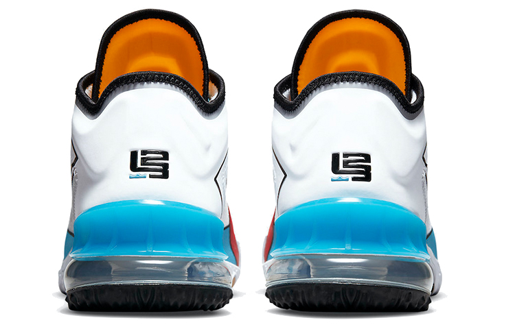 Мужские кроссовки Nike Lebron 18 Low "Stewie Griffin" (белый / синий / желтый) — Белый / синий / жёлтый — фото 5