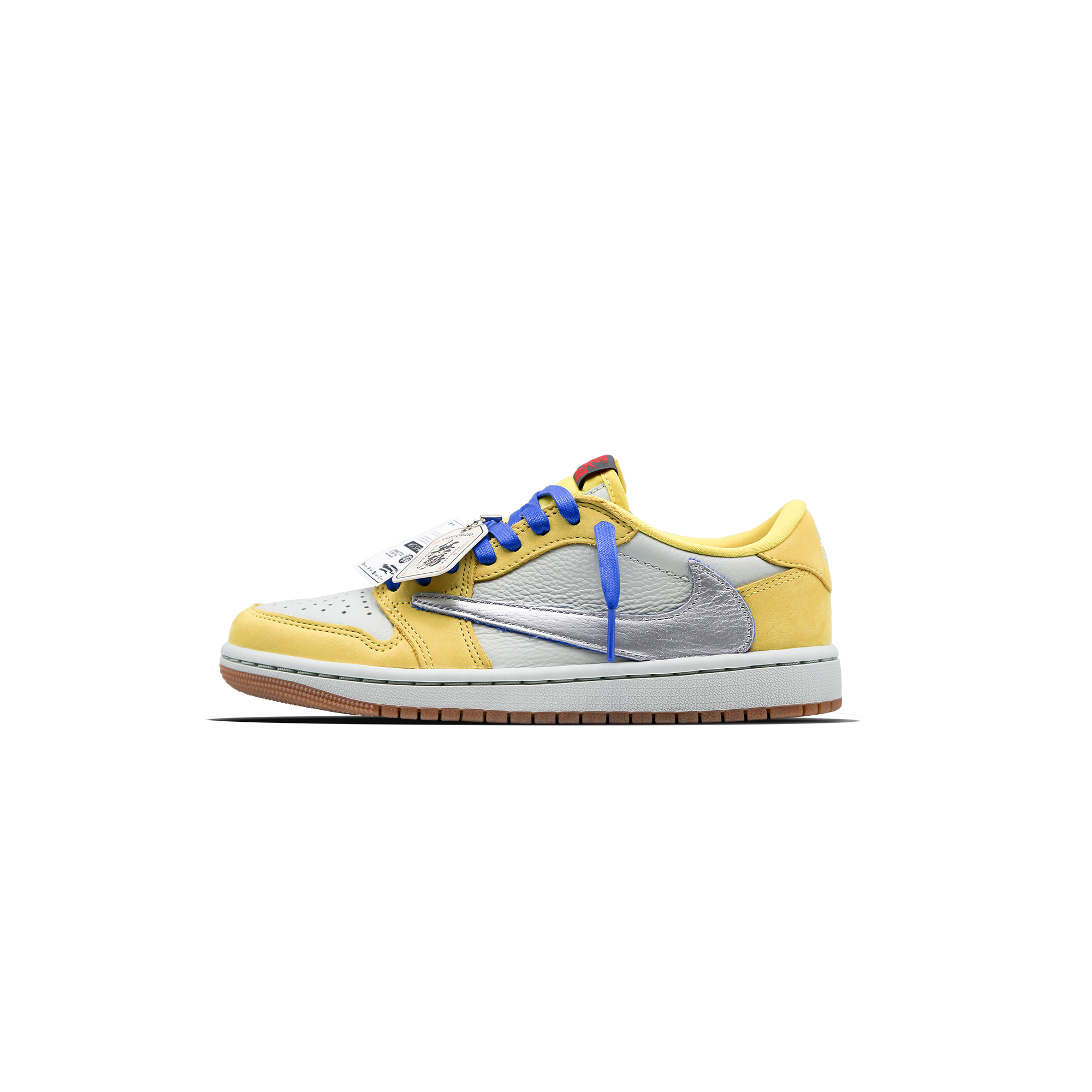Travis Scott x Jordan Air Jordan 1 Low OG Collaboration, Silver Angel Slip Resistant Slip Resistant Low top