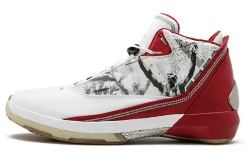 Jordan Air Jordan 22 OG Omega Last Shot High Top Retro Basketball Shoes Men's Red White Gray