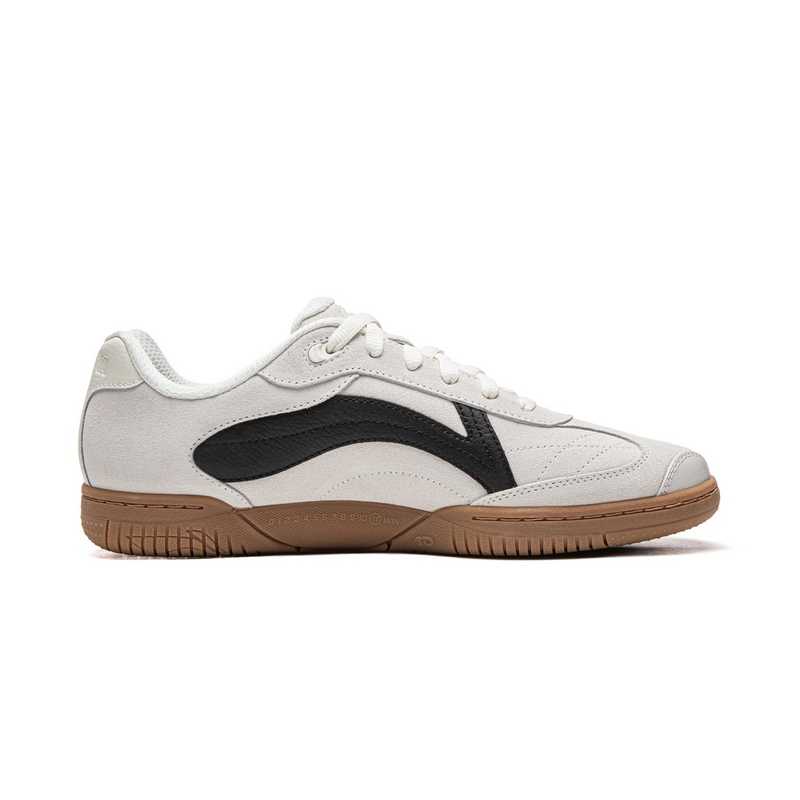 Li Ning Abrasion Resistant Breathable Casual Scenario Low top Table Tennis Shoes Unisex Ivory Black