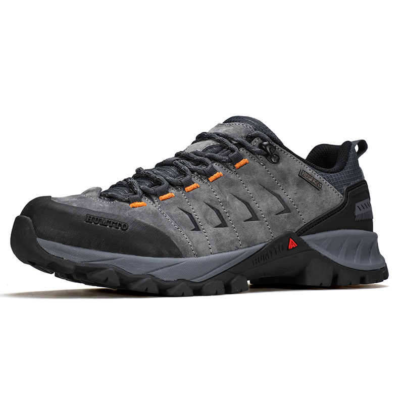 HUMTTO Cushioning Slip Resistant Abrasion Resistant Breathable Support Grip Low top Hiking Shoes Men’s Dark Gray