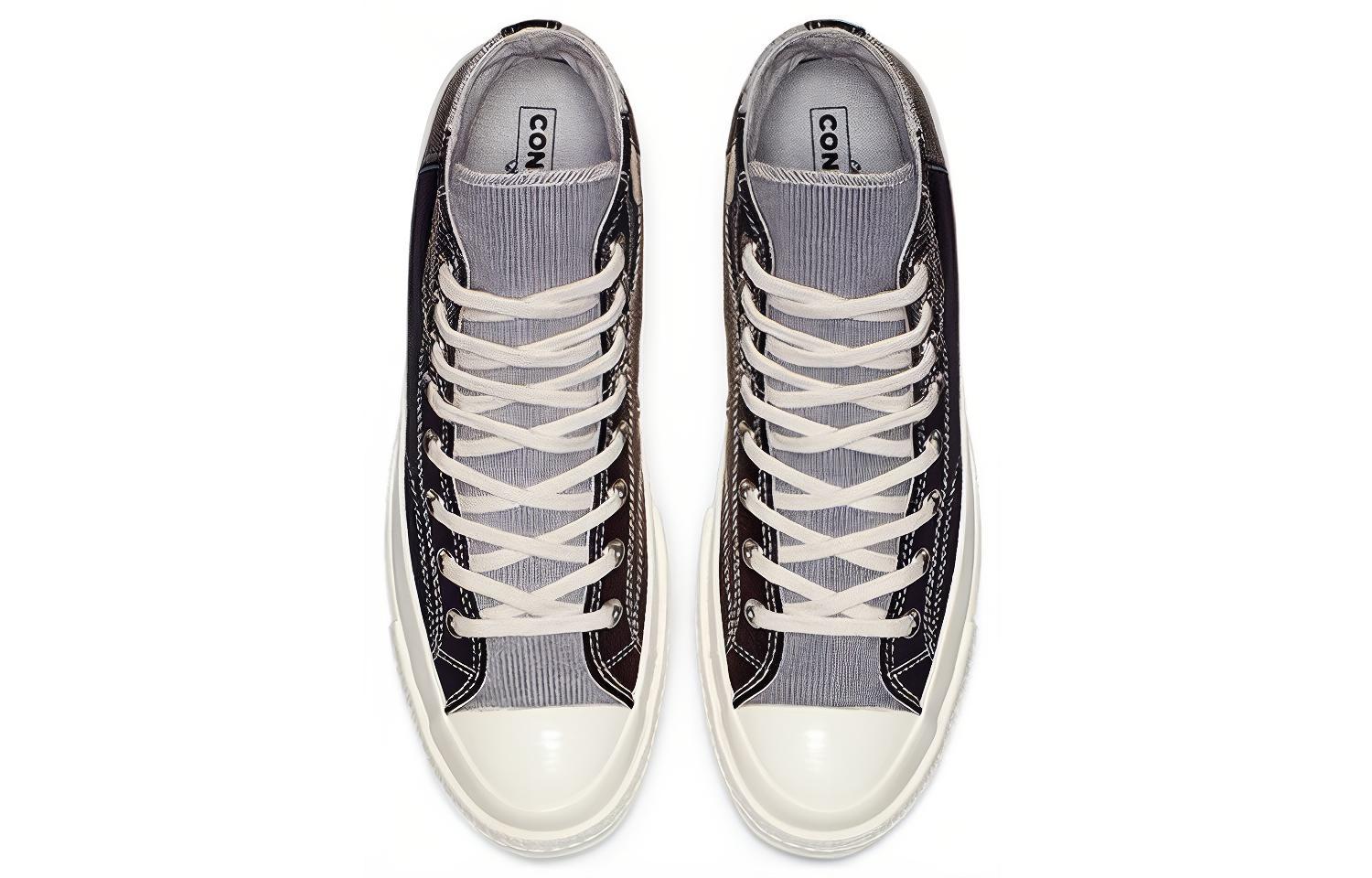 Кеды Converse Chuck 70 High (черно-серые) — Чёрный / серый — фото 4