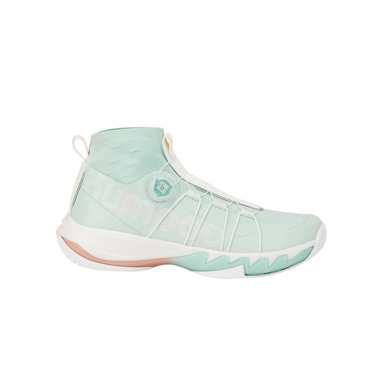 KUMPOO Cushioning Support Slip Resistant High top Badminton Shoes Unisex Aqua Green