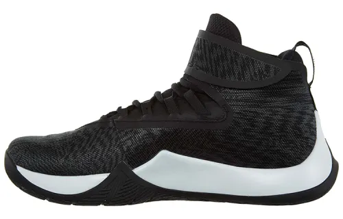 Jordan Fly Unlimited Fabric Trendy Cushioning Slip Resistant High top Vintage Basketball Shoes Unisex White Black