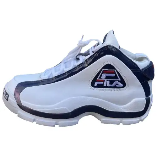 FILA Grant Hill 2 Wear resistant And Lightweight Mid top Vintage Basketball Shoes Men's White