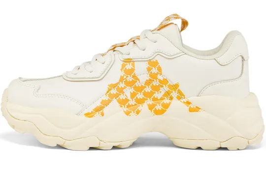 Kappa Synthetic Leather Abrasion Resistant Slip Resistant Low top Chunky Sneakers Unisex Winter White