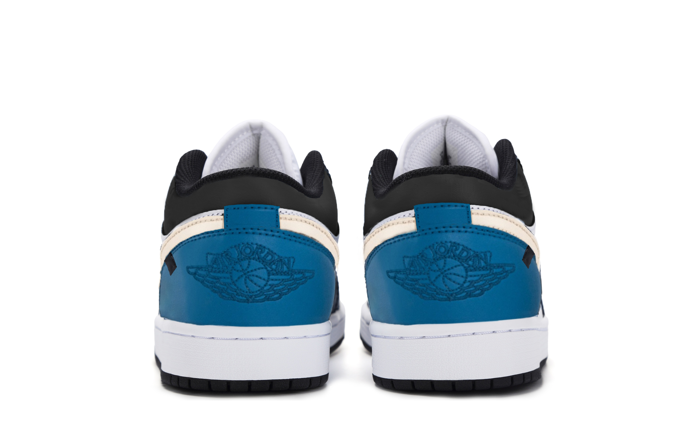 Jordan 1 Cushioning Low top Vintage Basketball Shoes Unisex Blue Black