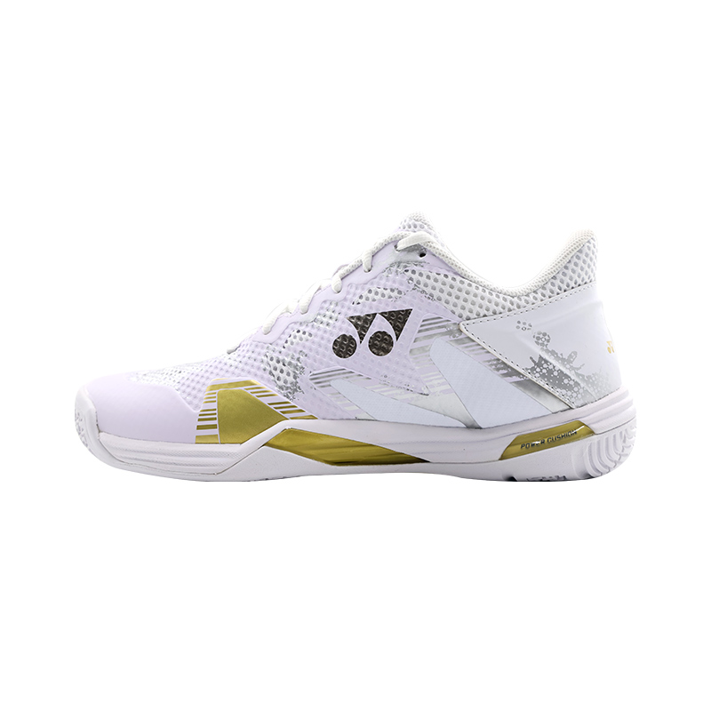 YONEX ECLIPSION Z Textile, Synthetic Leather Fashion Low top Badminton Shoes Unisex White Gold
