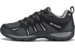 Columbia Hiking Outdry Textile, Synthetic Leather Waterproof Support Lightweight Low top Outdoor Shoes Men's Black