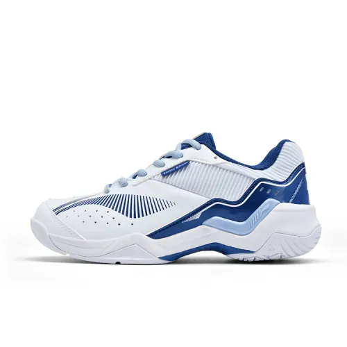 Li Ning Thunder Sonic Boom Cushioning Slip Resistant Abrasion Resistant Low top Badminton Shoes Unisex White Blue