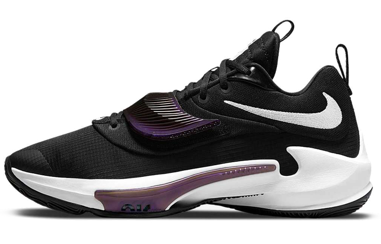 Nike Freak 3 EP \"Project 34\" Antetokounmpo, round toe, comfortable, low-top, practical basketball shoes, same style for men and women, black and purple, domestic version
