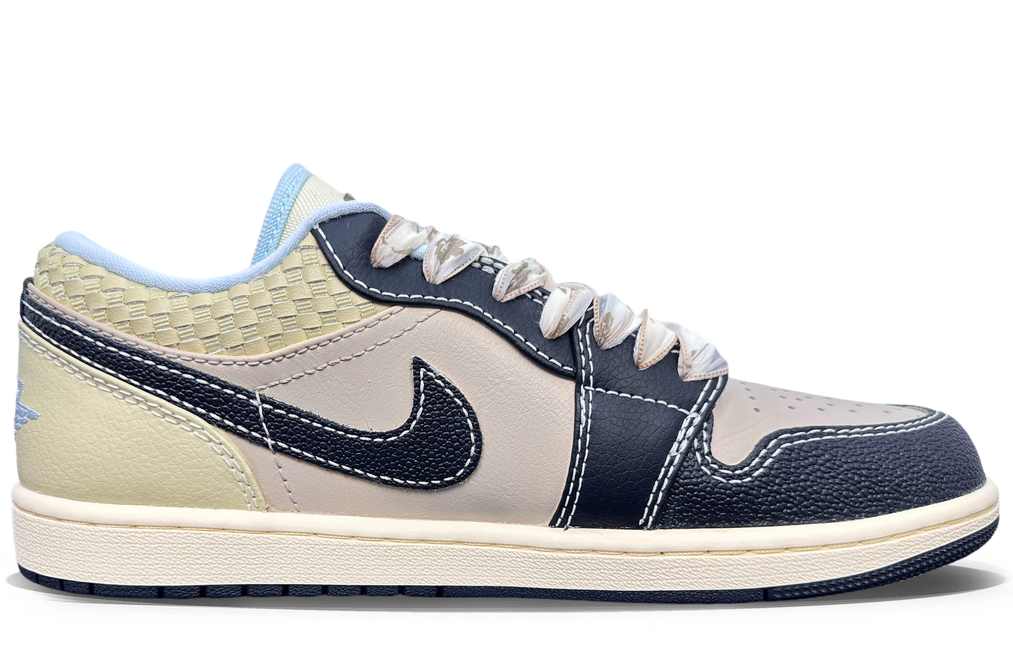 Jordan Air Jordan 1 Slip Resistant Slip Resistant Low top Vintage Basketball Shoes Men’s Ecru