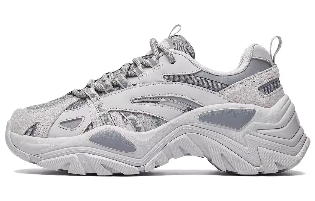 FILA Fishbone Breathable Coverage Low top Chunky Sneakers Unisex Gray