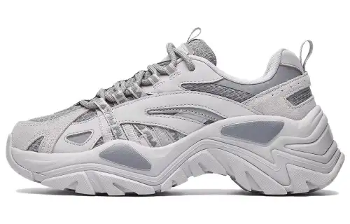 FILA Fishbone Breathable Coverage Low top Chunky Sneakers Unisex Gray