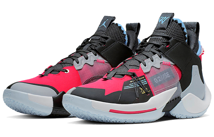 Мужские кроссовки Jordan Why Not Zer0.2 Why Not SE (красно-серо-черные) — Красный / серый — фото 3