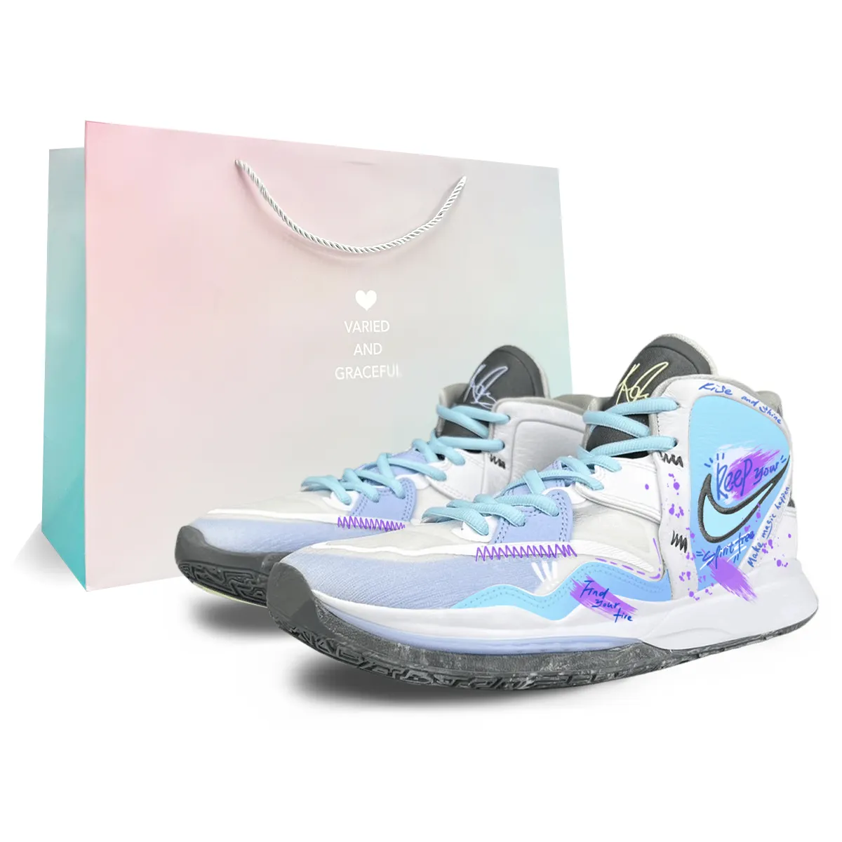 Nike Kyrie 8 Infinity Cushioning Coverage Support Abrasion Resistant Slip Resistant