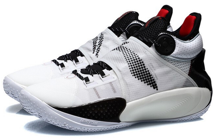 Li Ning SONIC 9 Cushioning Slip Resistant Mid top Basketball Shoes Unisex White PE Sponsor Edition