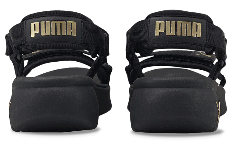 PUMA Sporty Vola Sandal 'Black Team Gold' Women's