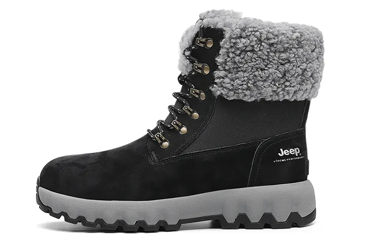 Jeep Crew Snow Boots Unisex Black