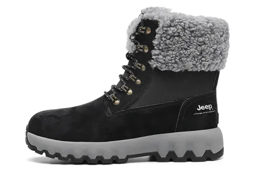 Jeep Crew Snow Boots Unisex Black